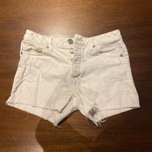American Eagle White jean shorts